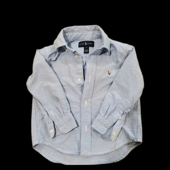Ralph Lauren Kids Blue Oxford Shirt - Picture 1 of 3